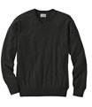 Cotton Cashmere V-Neck Sweater, Classic Black, small image number 0