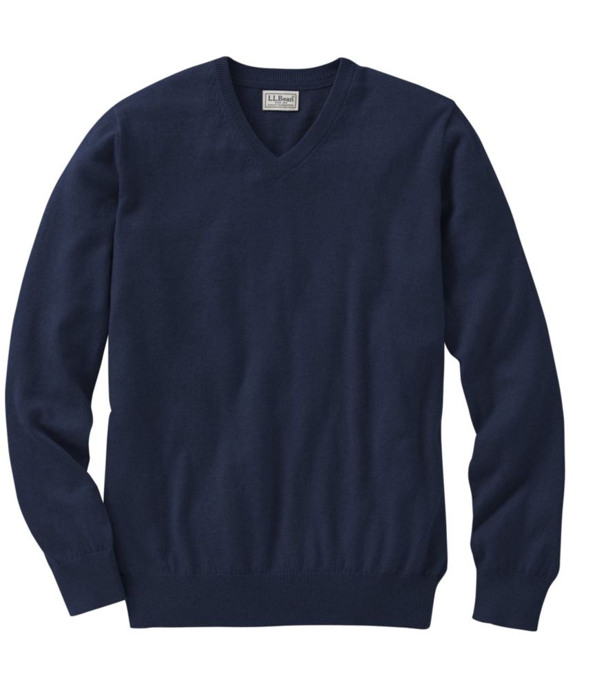 Cotton Cashmere V-Neck Sweater | L.L.Bean for Business