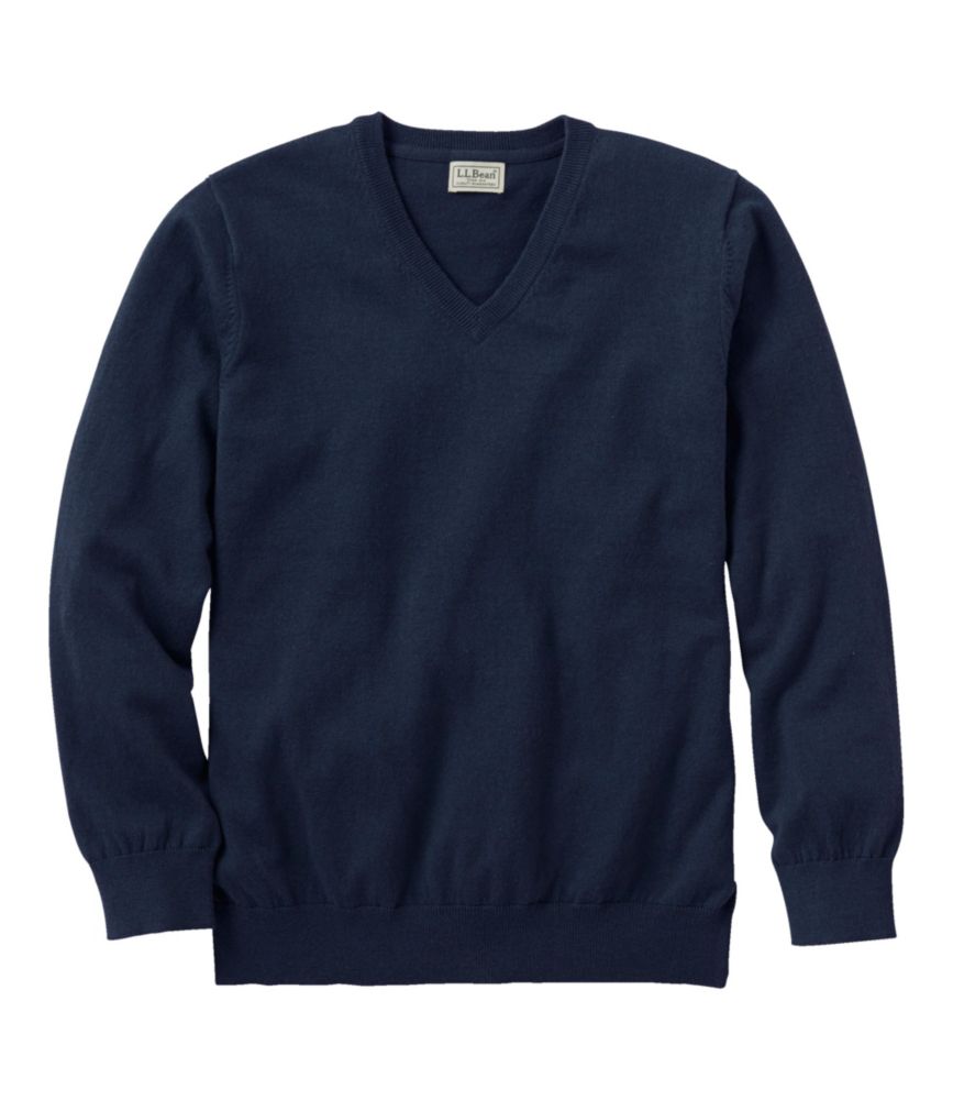 Cotton Cashmere V-Neck Sweater | L.L.Bean for Business