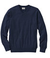 Cotton Cashmere V-Neck Sweater, Navy, small image number 0