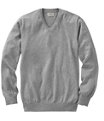 Cotton Cashmere V-Neck Sweater, Light Gray Heather, small image number 0