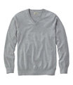 Cotton Cashmere V-Neck Sweater, Light Gray Heather, small image number 0