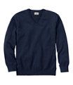 Cotton Cashmere V-Neck Sweater, Navy, small image number 0