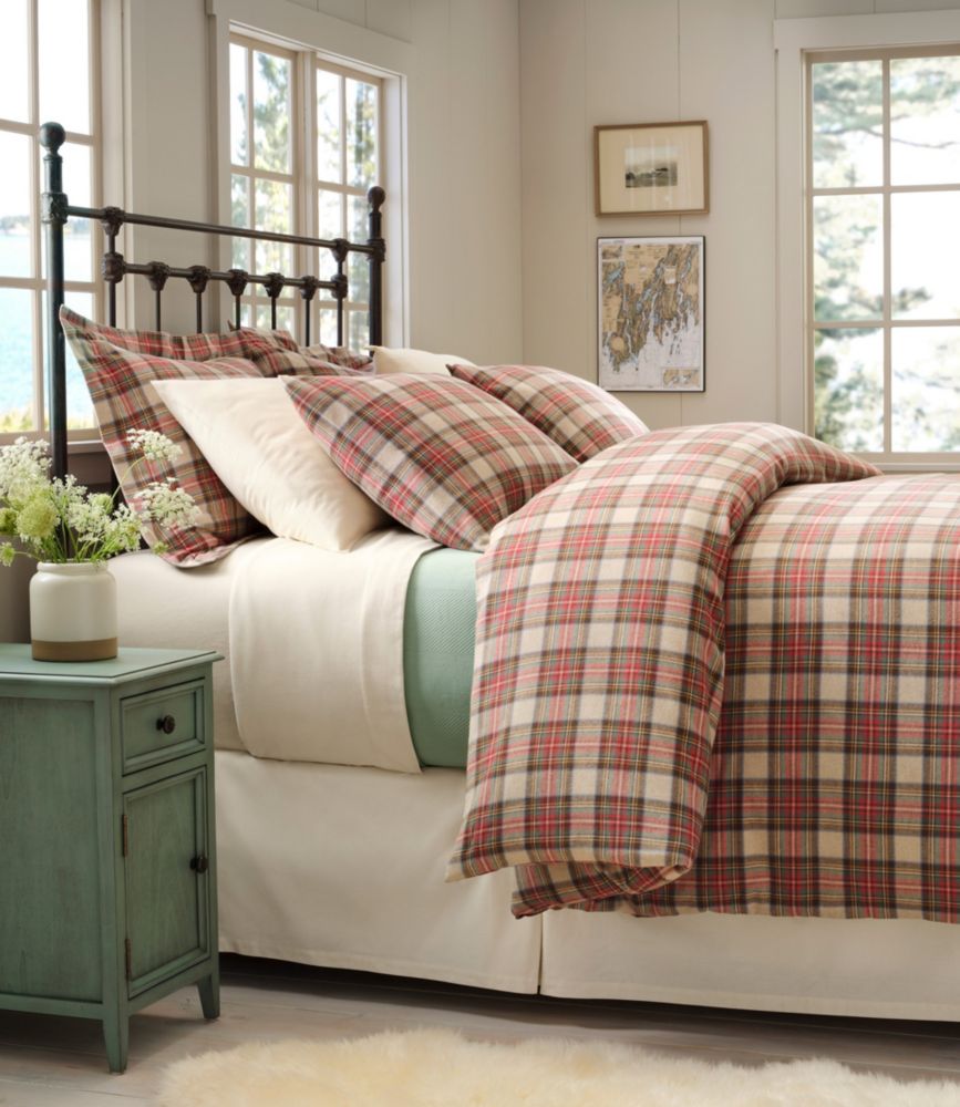 Heritage Chamois Flannel Comforter Cover Collection, Plaid, Antique Dress Stewart, small image number 7