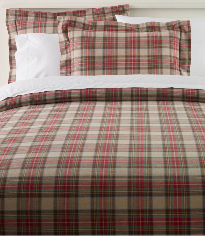 Heritage Chamois Flannel Comforter Cover Collection, Plaid, Antique Dress Stewart, small image number 1