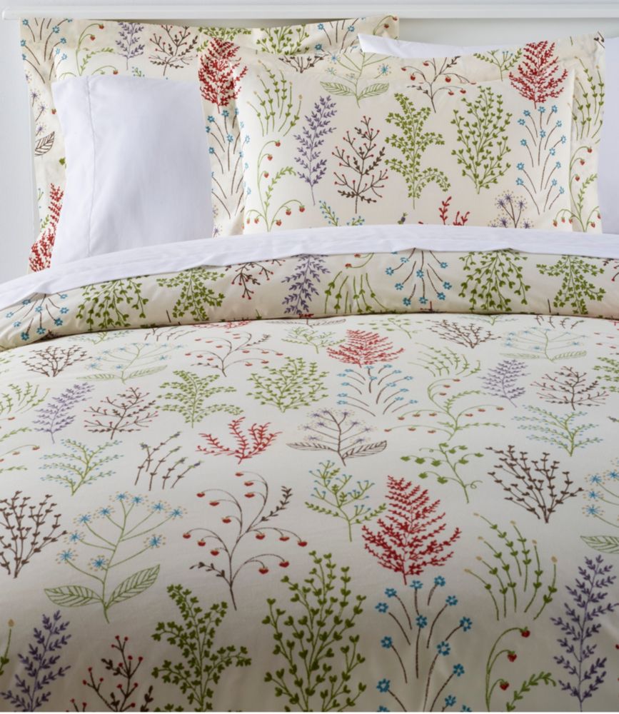 Birch Floral Percale Comforter Cover Collection