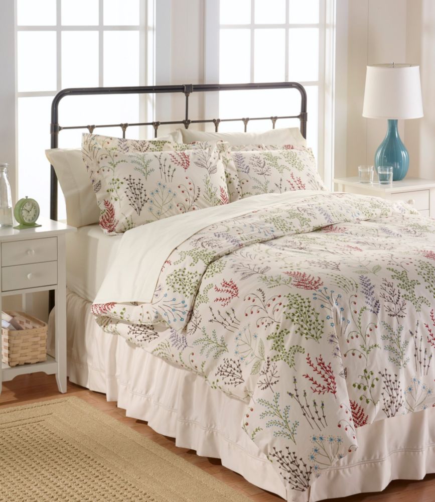 Botanical Floral Percale Comforter Cover Collection