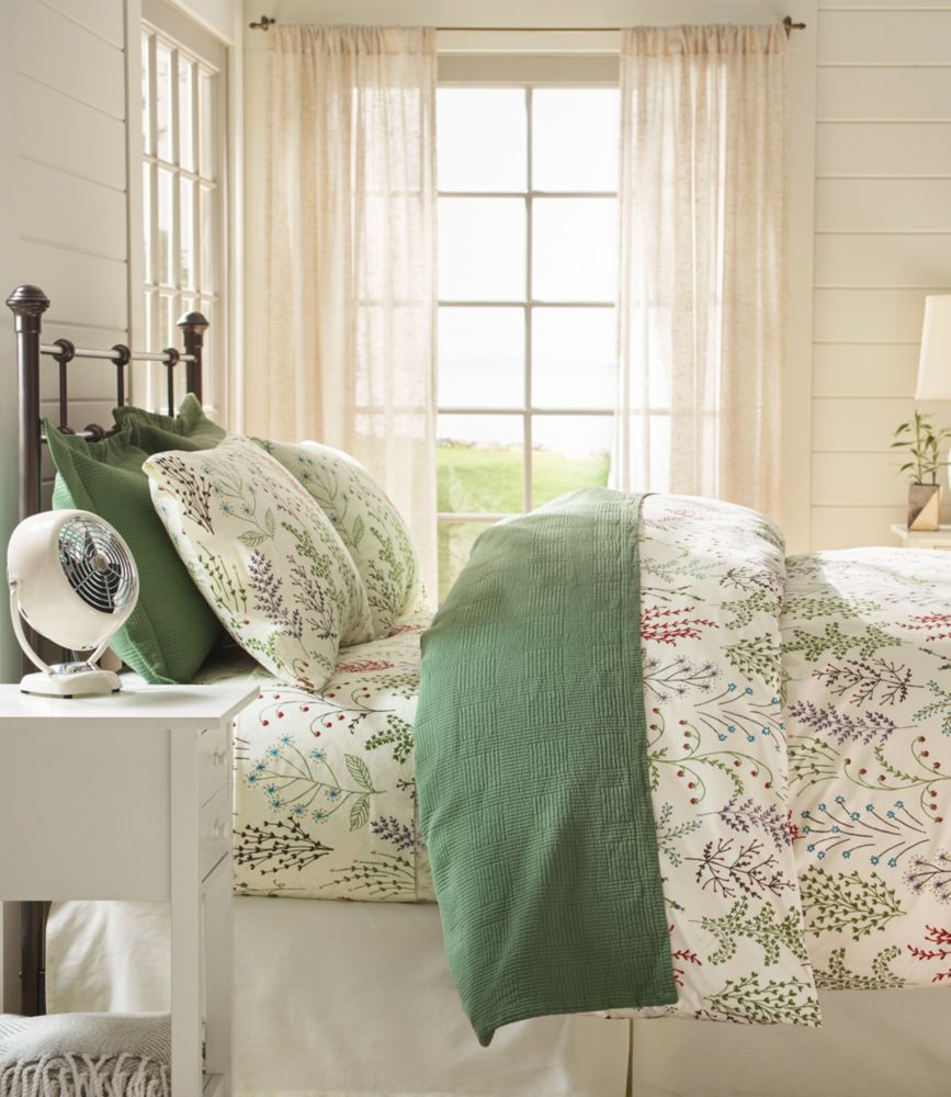 Botanical Floral Percale Comforter Cover Collection