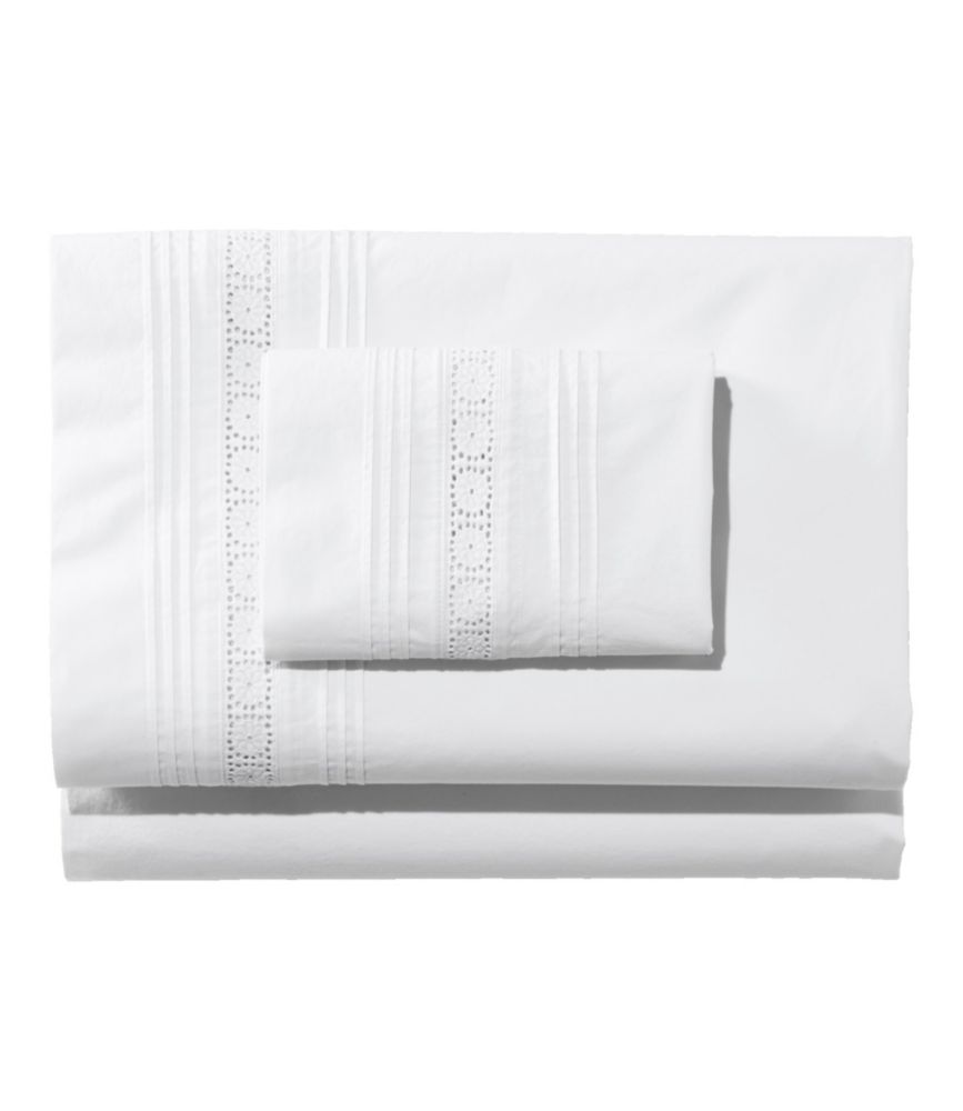 Sunwashed Pintuck Sheet Collection, White, small image number 1