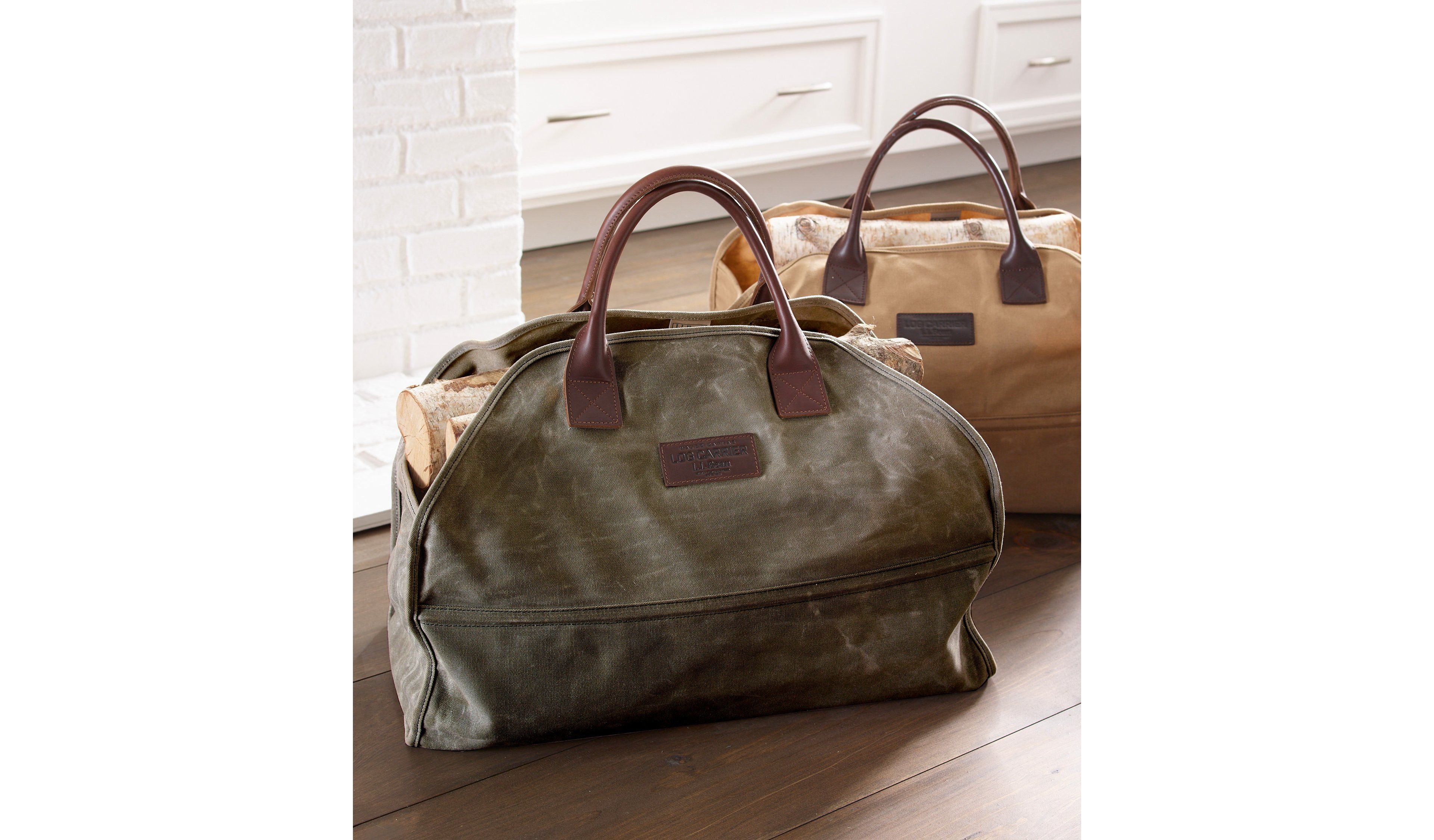 Waxed-Canvas Log Carrier