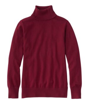 Women's Cotton/Cashmere Sweater, Turtleneck