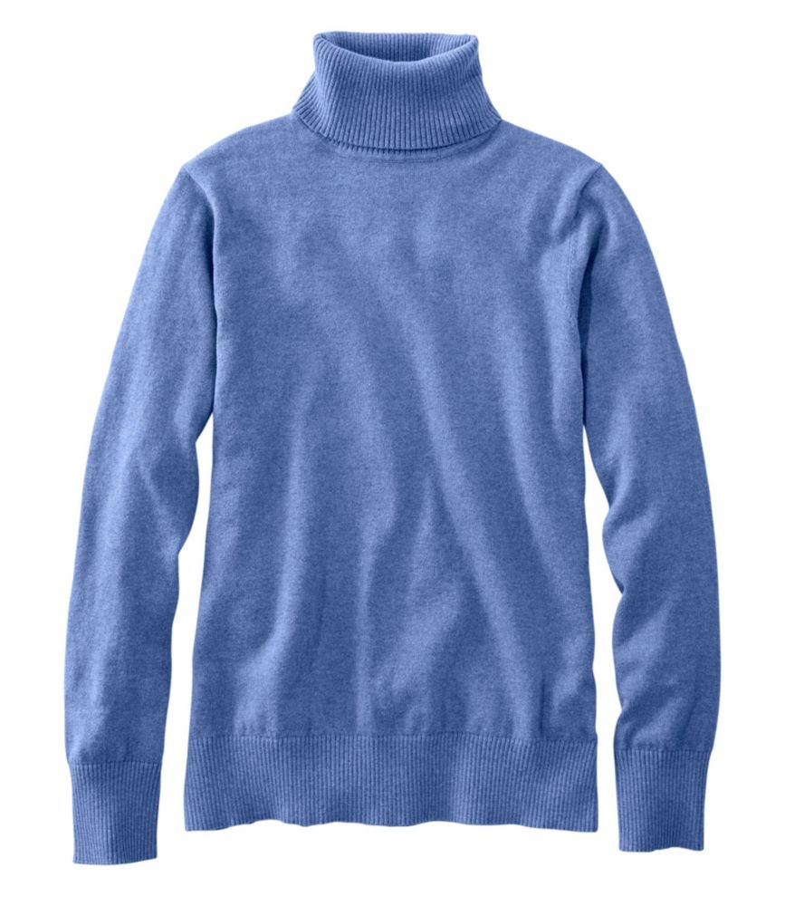 blue turtleneck sweater