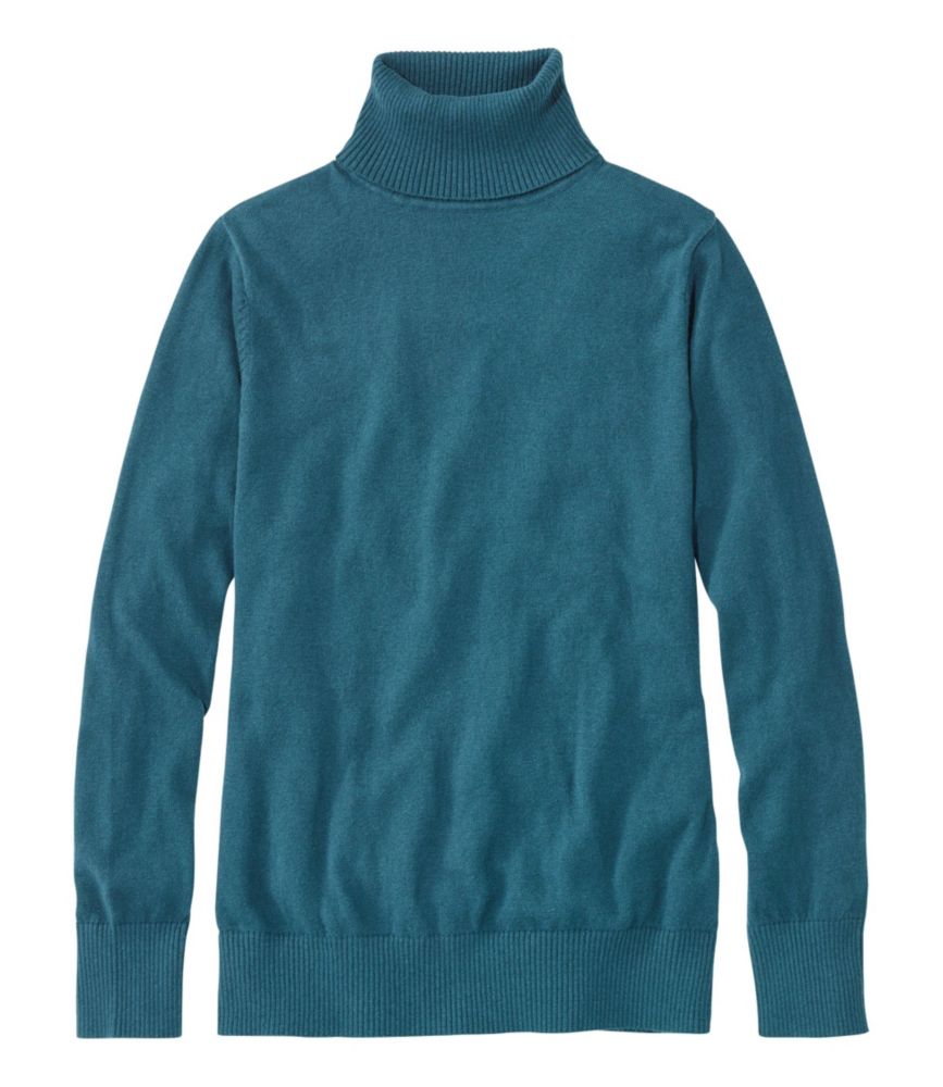 Women's Cotton/Cashmere Sweater, Turtleneck