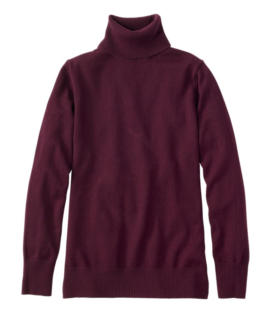 Women's Cotton/Cashmere Sweater, Turtleneck