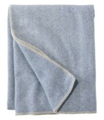 2 LL Bean Blankets Light Blue 2024 W/ Dark Blue Trim Fleece Throw/ Blankets 53