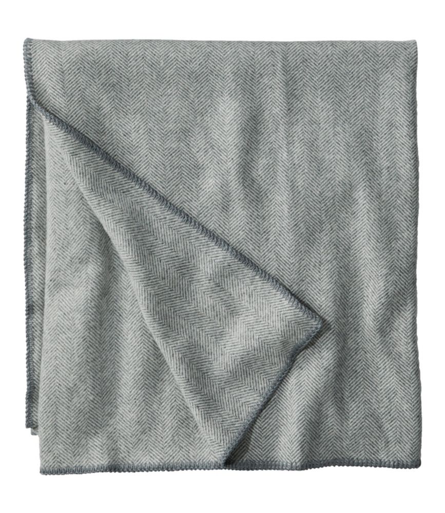 Washable Wool Blanket, Herringbone