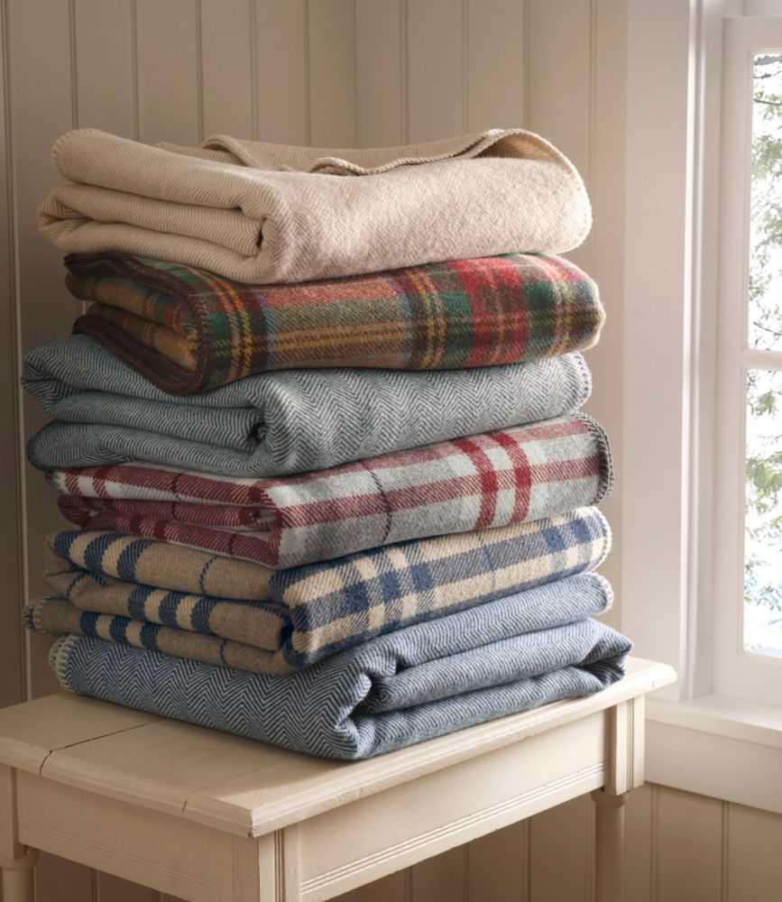 Washable Wool Blanket, Herringbone