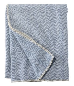 Washable Wool Blanket, Herringbone