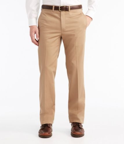 Men's Wrinkle-Free Dress Chinos, Standard Fit Plain Front | Free ...