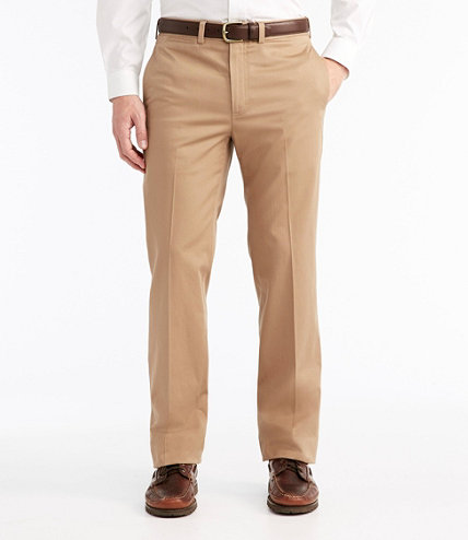 Men's Wrinkle-Free Dress Chinos, Standard Fit Plain Front | Free ...