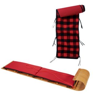 L.L.Bean Toboggan with Cushion and Buffalo Plaid Cushion Cover