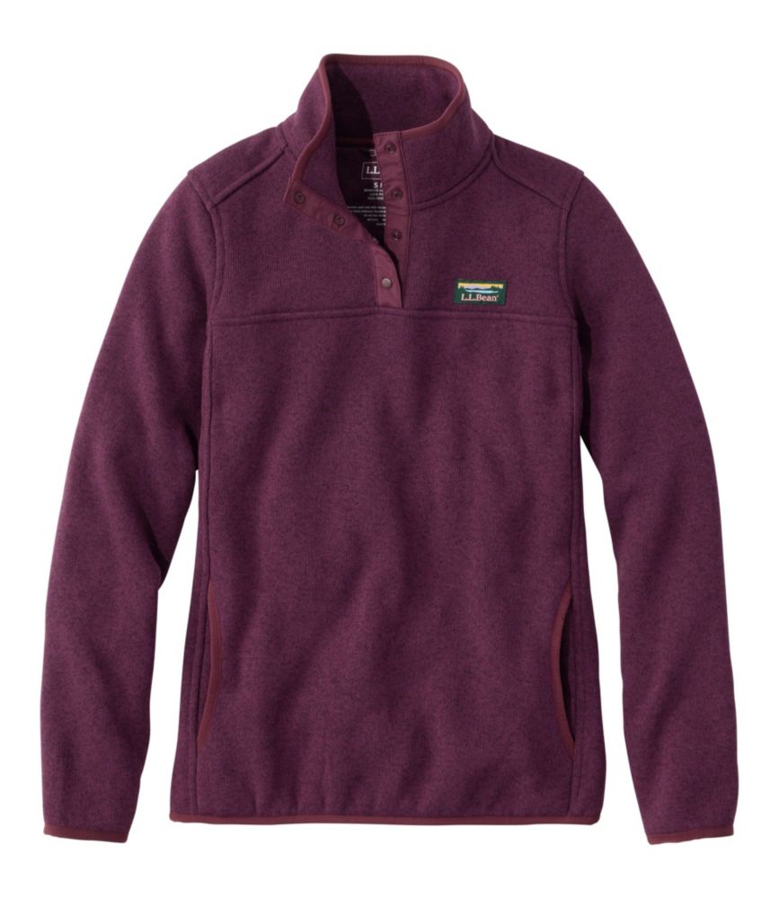Women's L.L.Bean Sweater Fleece Pullover, Fig, small image number 1