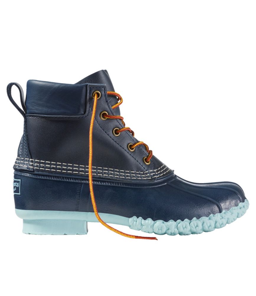 Women's Bean Boot, 6" Tumbled-Leather, Bright Navy/Bright Navy/Smoky Blue, small image number 1