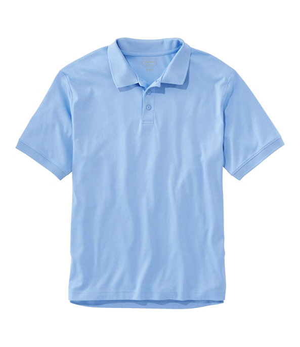 Men's Pima Cotton Banded Sleeve Polo, Brightwater Blue, largeimage number 0