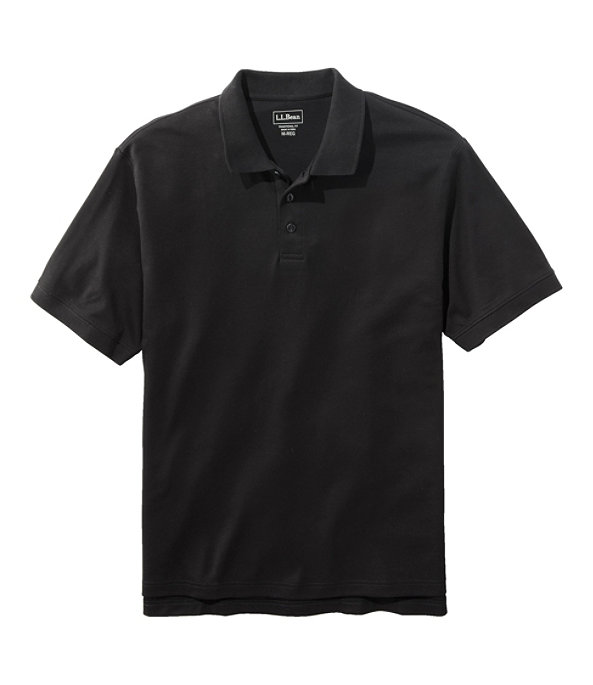 Men's Pima Cotton Banded Sleeve Polo, Classic Black, large image number 0