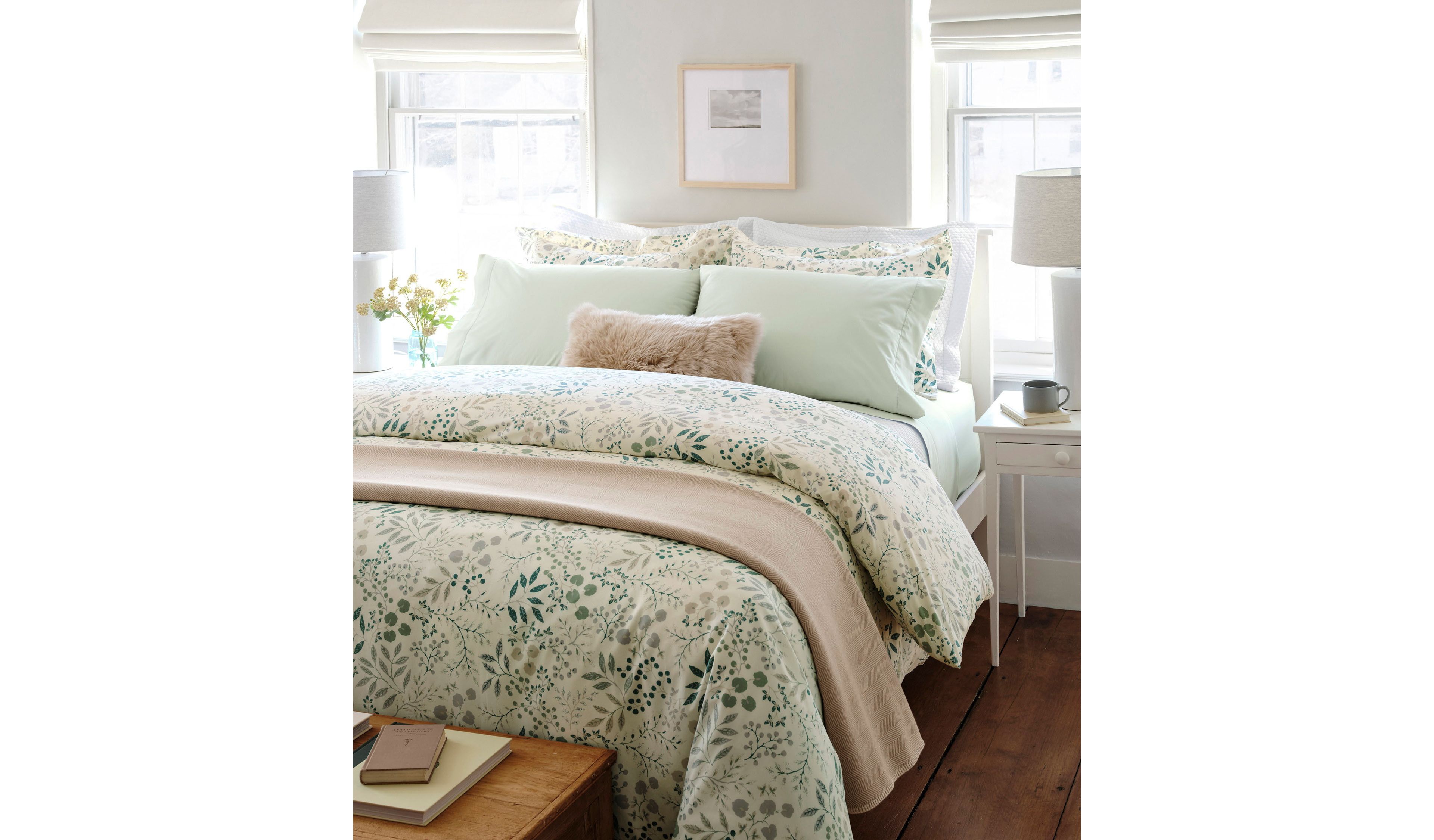 280-Thread-Count Pima Cotton Percale Comforter Cover Collection, Print