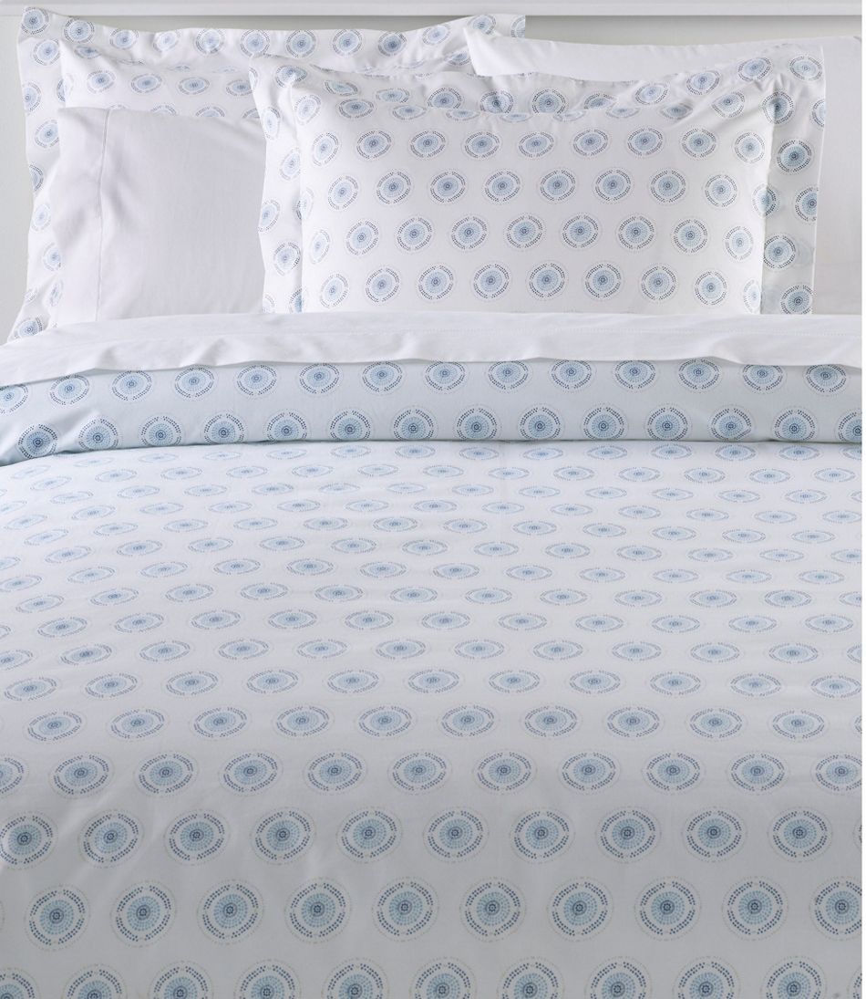 280-Thread-Count Pima Cotton Percale Comforter Cover Collection, Print