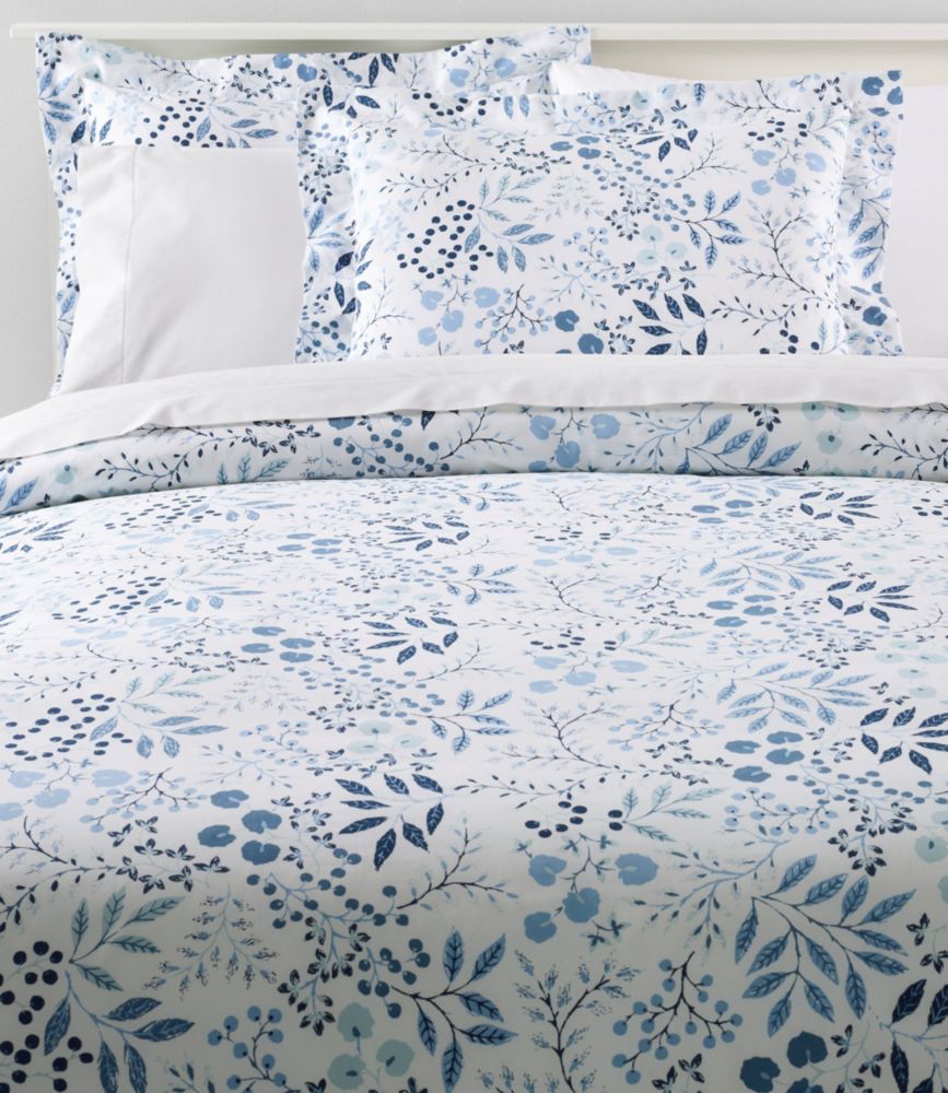 280-Thread-Count Pima Cotton Percale Comforter Cover Collection, Print