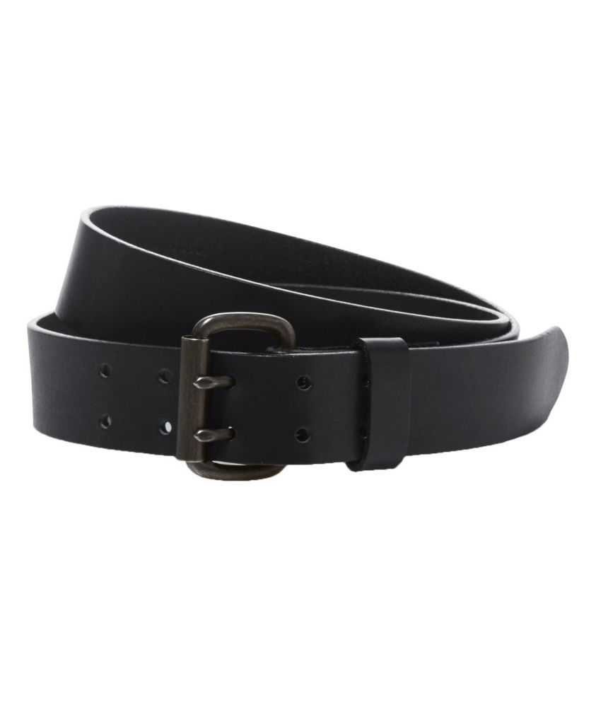 men's double prong leather belt
