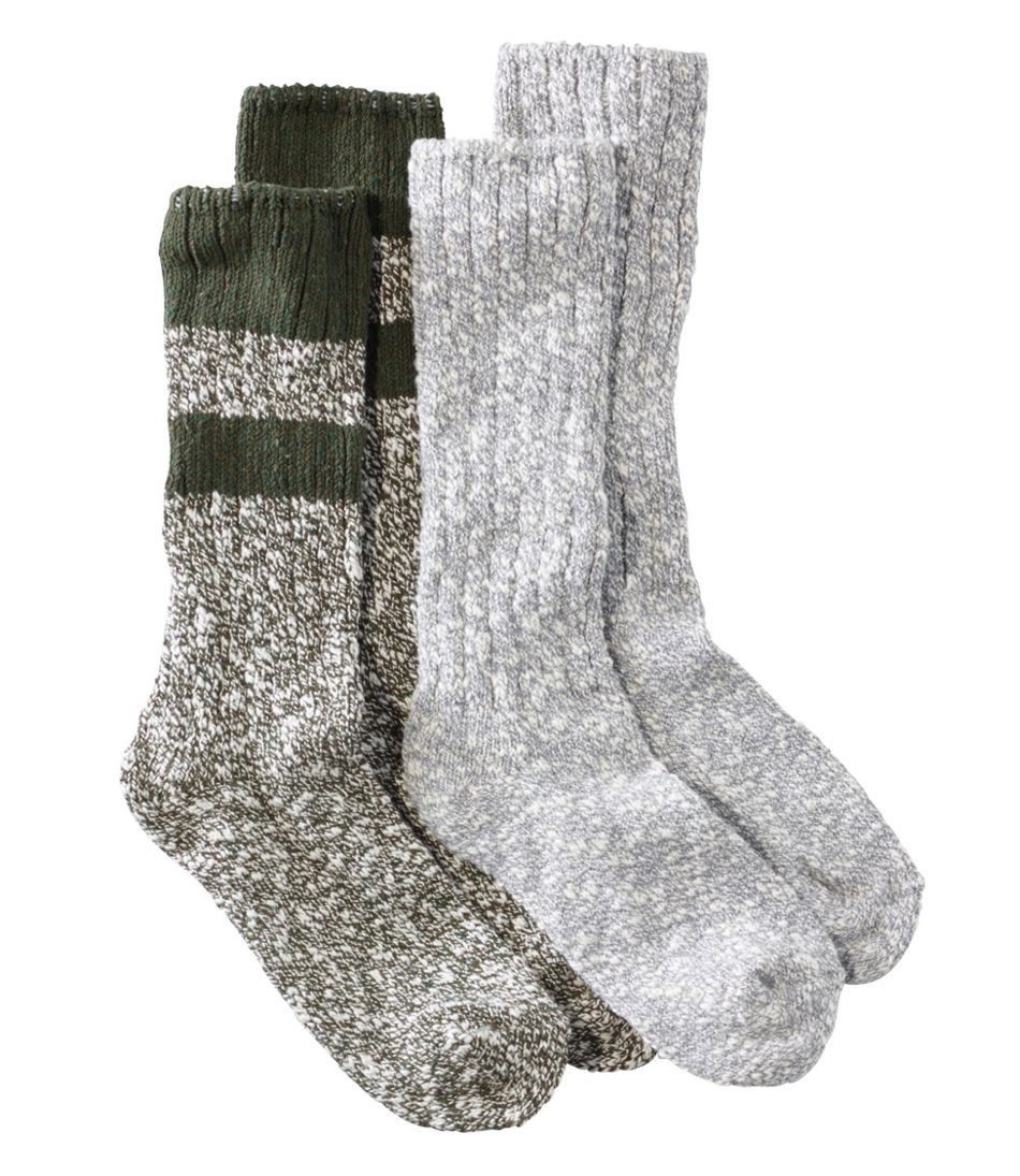 Men's Cotton Ragg Camp Socks, Two-Pack