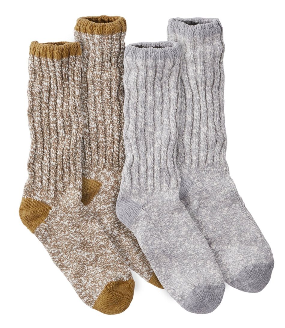 Men's Cotton Ragg Camp Socks, Two-Pack