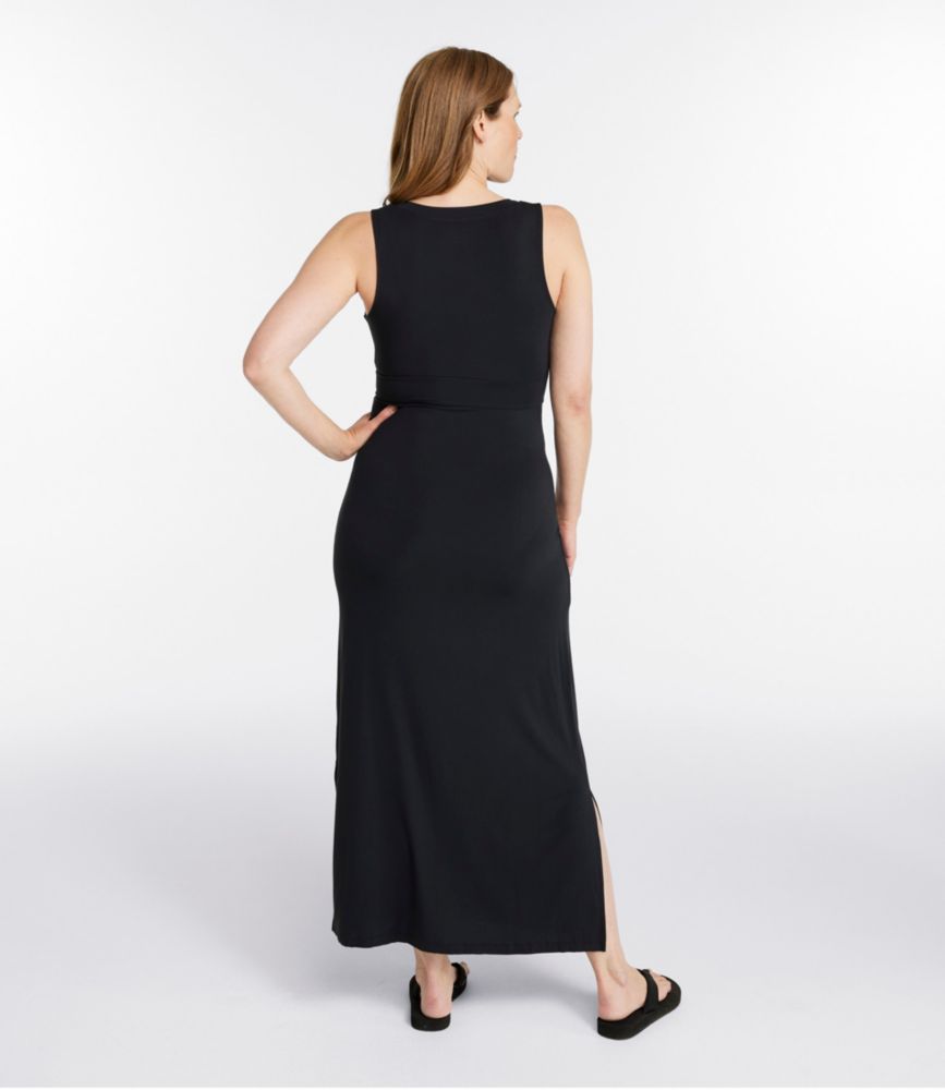 Women's Summer Knit Maxi Dress, Black, small image number 3