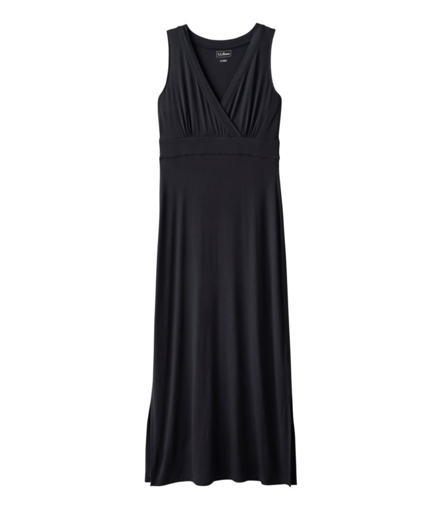 Women's Summer Knit Maxi Dress, Black, small image number 1