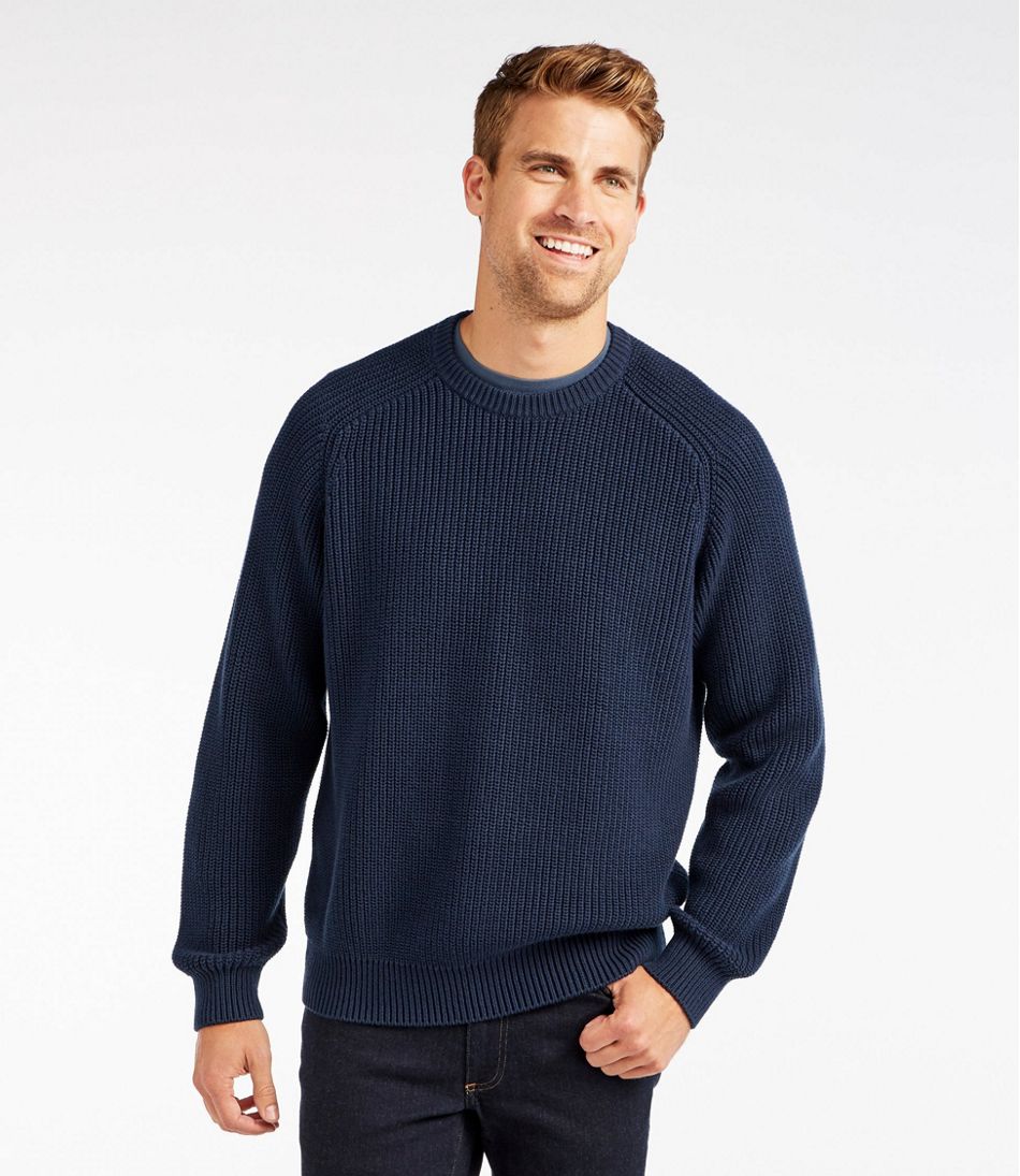 Men's Blue Jean Sweater, Crewneck