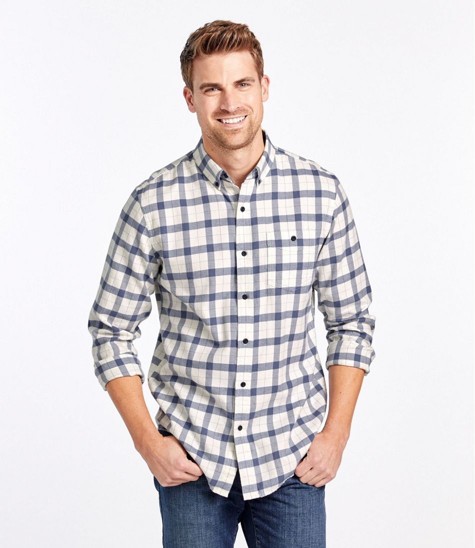 Men's Lakewashed Flannel Shirt, Slightly Fitted Plaid