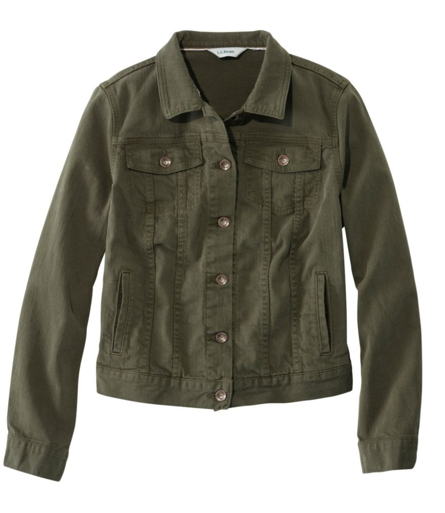 olive green jean jacket