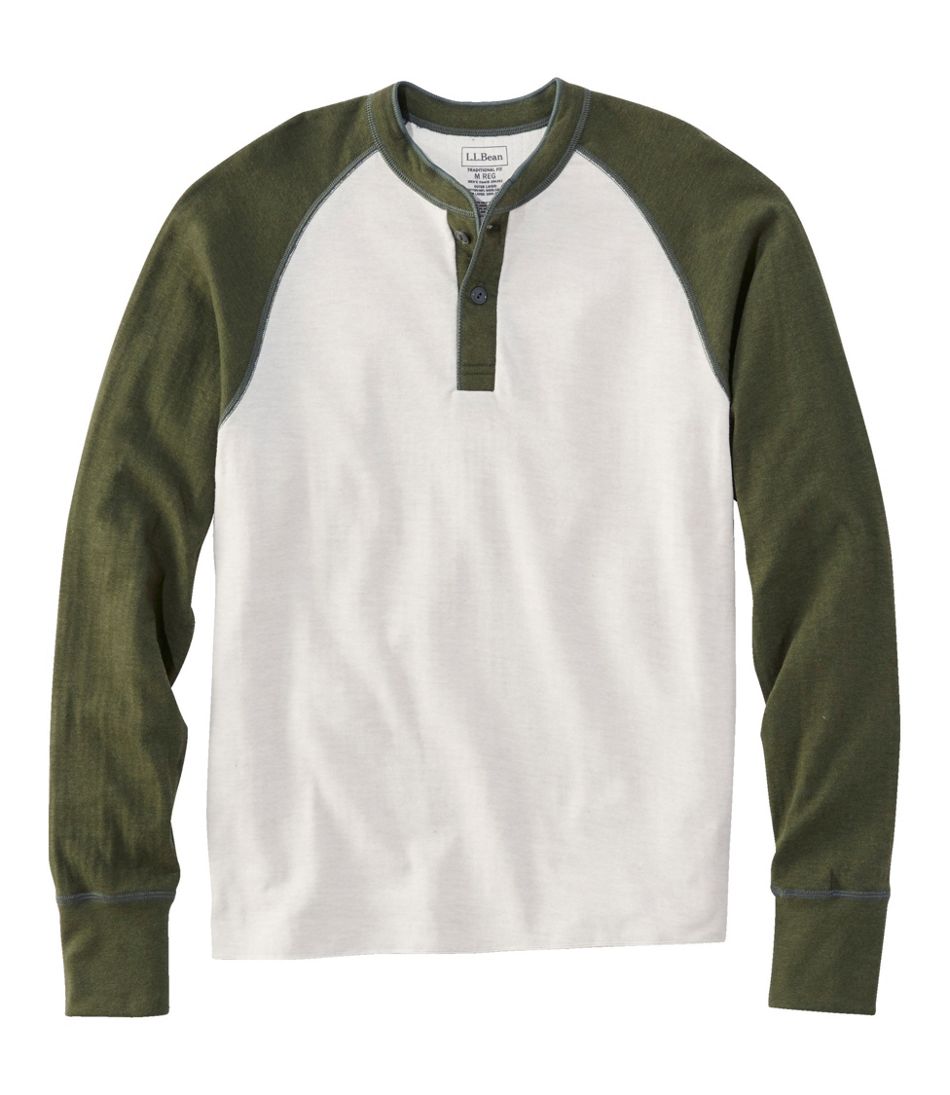 Men's Two-Layer River Driver's Shirt, Baseball Henley Colorblock