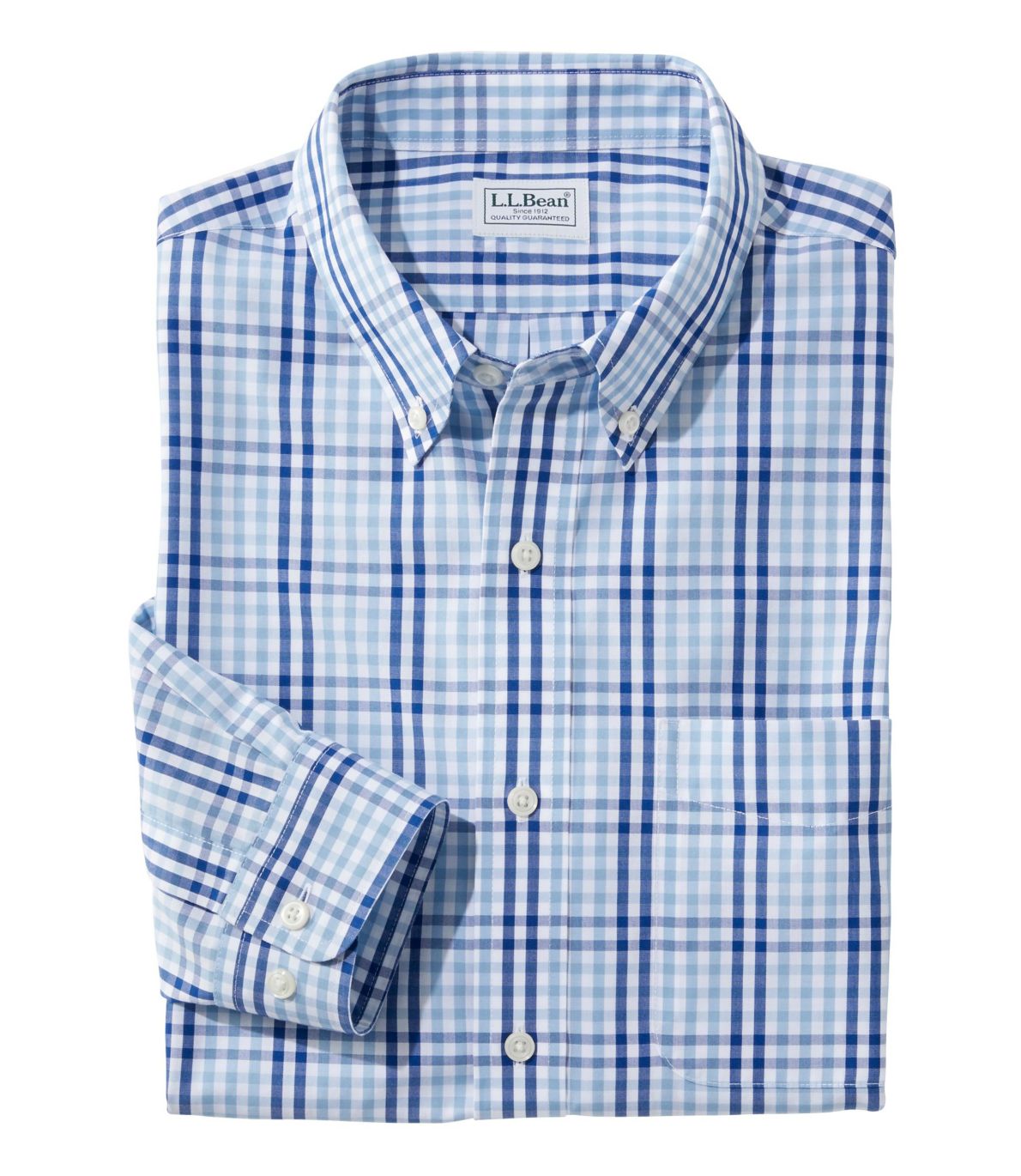 Men's Wrinkle-Free Vacationland Sport Shirt, Slightly Fitted Gingham