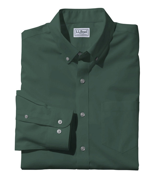 Wrinkle-Free Poplin Shirt, Hunter, large image number 0