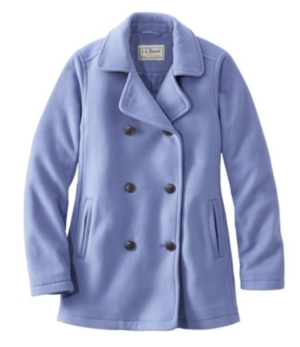 Ll bean fleece on sale peacoat