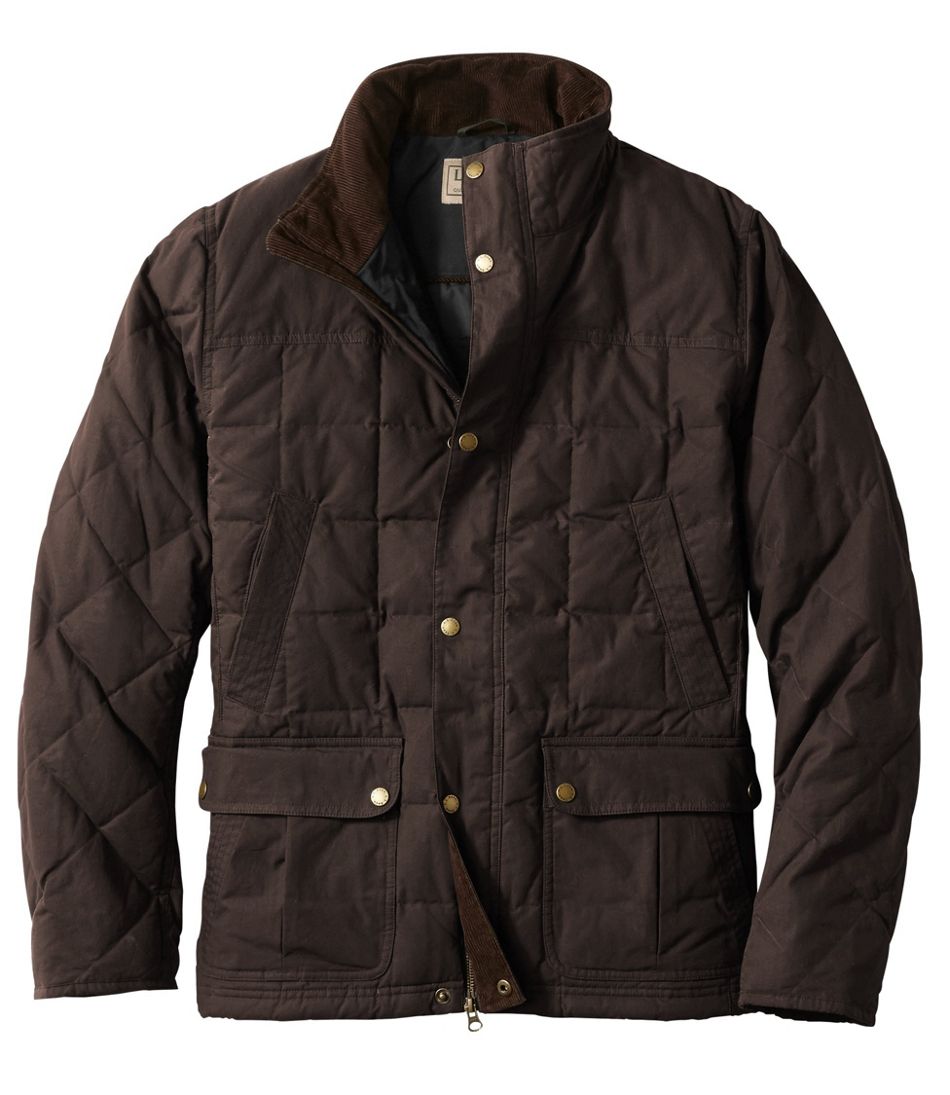 Men S L L Bean Upcountry Waxed Cotton Down Jacket