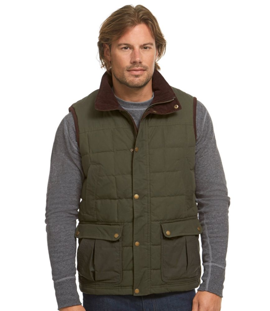 L.L.Bean Upcountry Waxed Cotton Down Vest