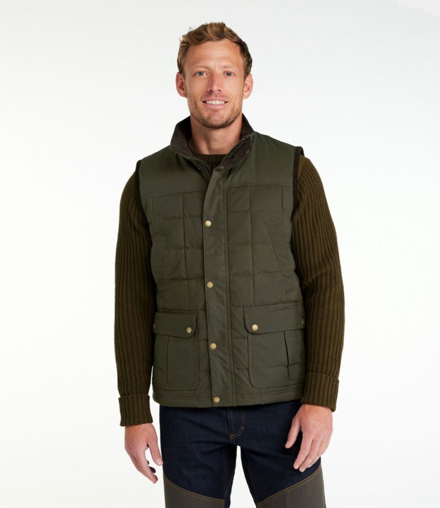 L.L.Bean Upcountry Waxed Cotton Down Vest