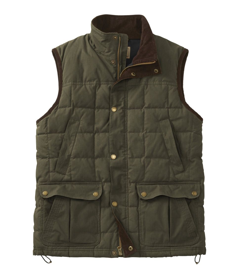 Men's L.L.Bean Upcountry Waxed Cotton Down Vest