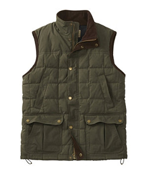 Men's L.L.Bean Upcountry Waxed-Cotton Down Vest