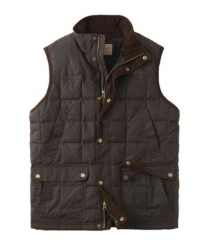 Men's L.L.Bean Upcountry Waxed Cotton Down Vest